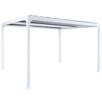PERGOLA Alu 224x370x300cm Weiß - Weiß, Metall (370/224/300cm) - BERLINLODGE