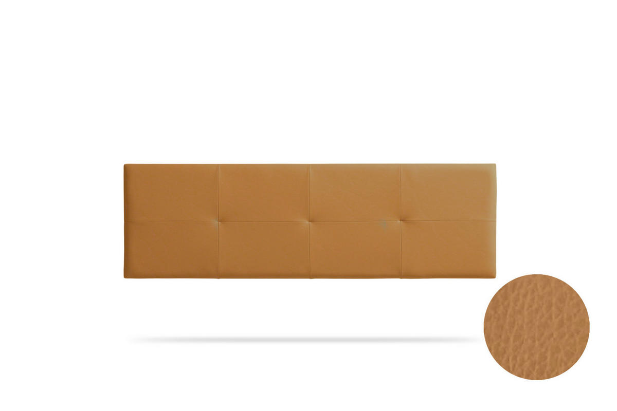KOPFTEIL gepolstert ALTEA Kunstleder 100x50x5 cm - Hellbraun - Moonia - Hellbraun, Holz (100/5/50cm)