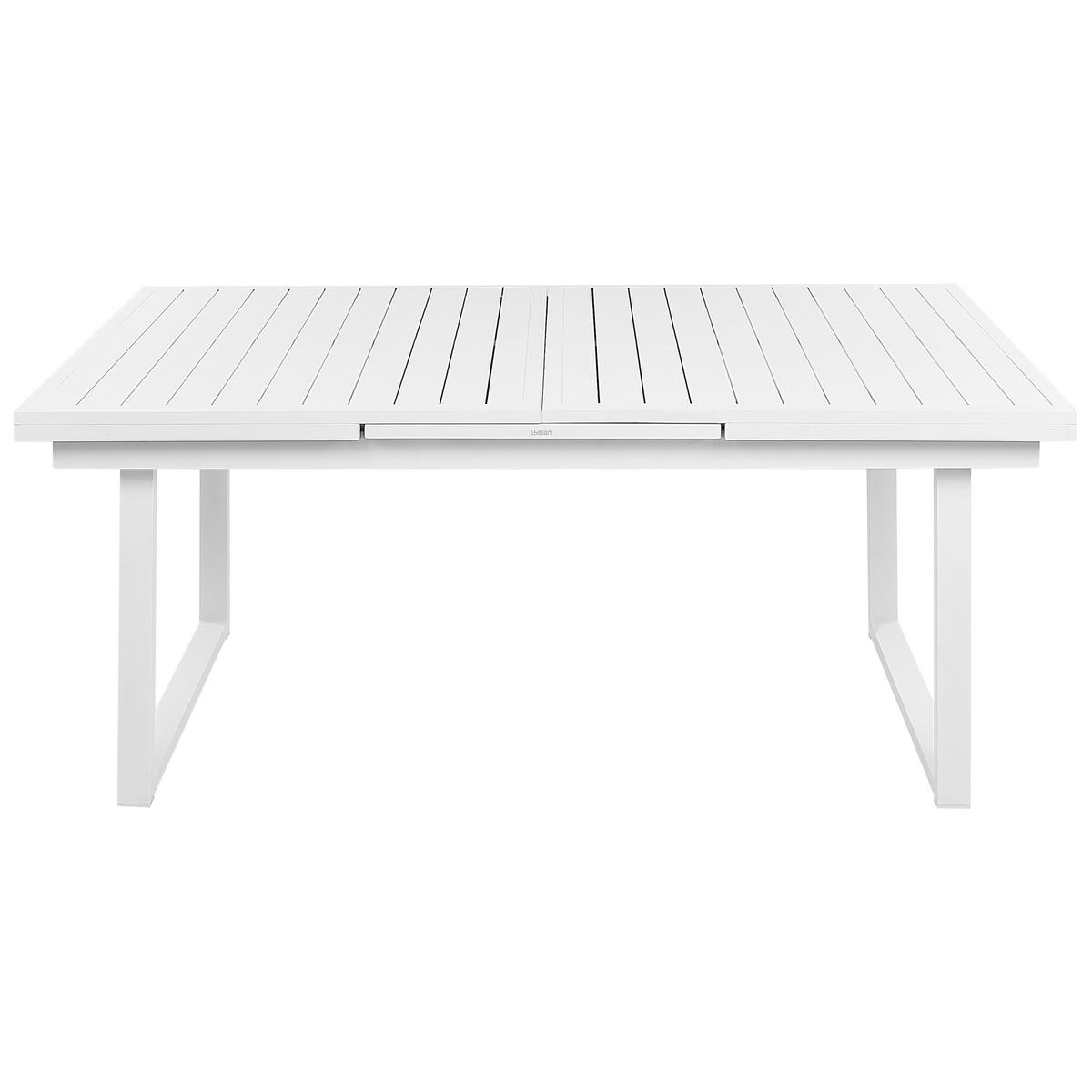 GARTENTISCH Weiß Valcanetto - Weiß, Metall (180/90/84cm) - Beliani