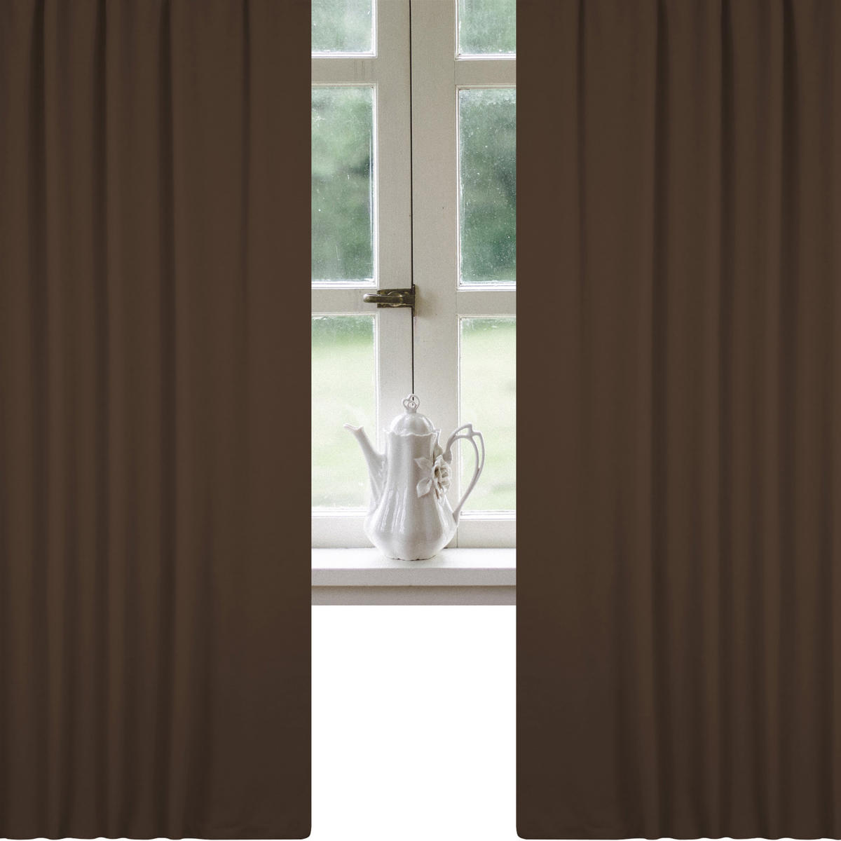 VERDUNKELUNGSVORHANG Kräuselband 140/145 cm Braun - Braun, Textil (140/145cm) - TiborTex