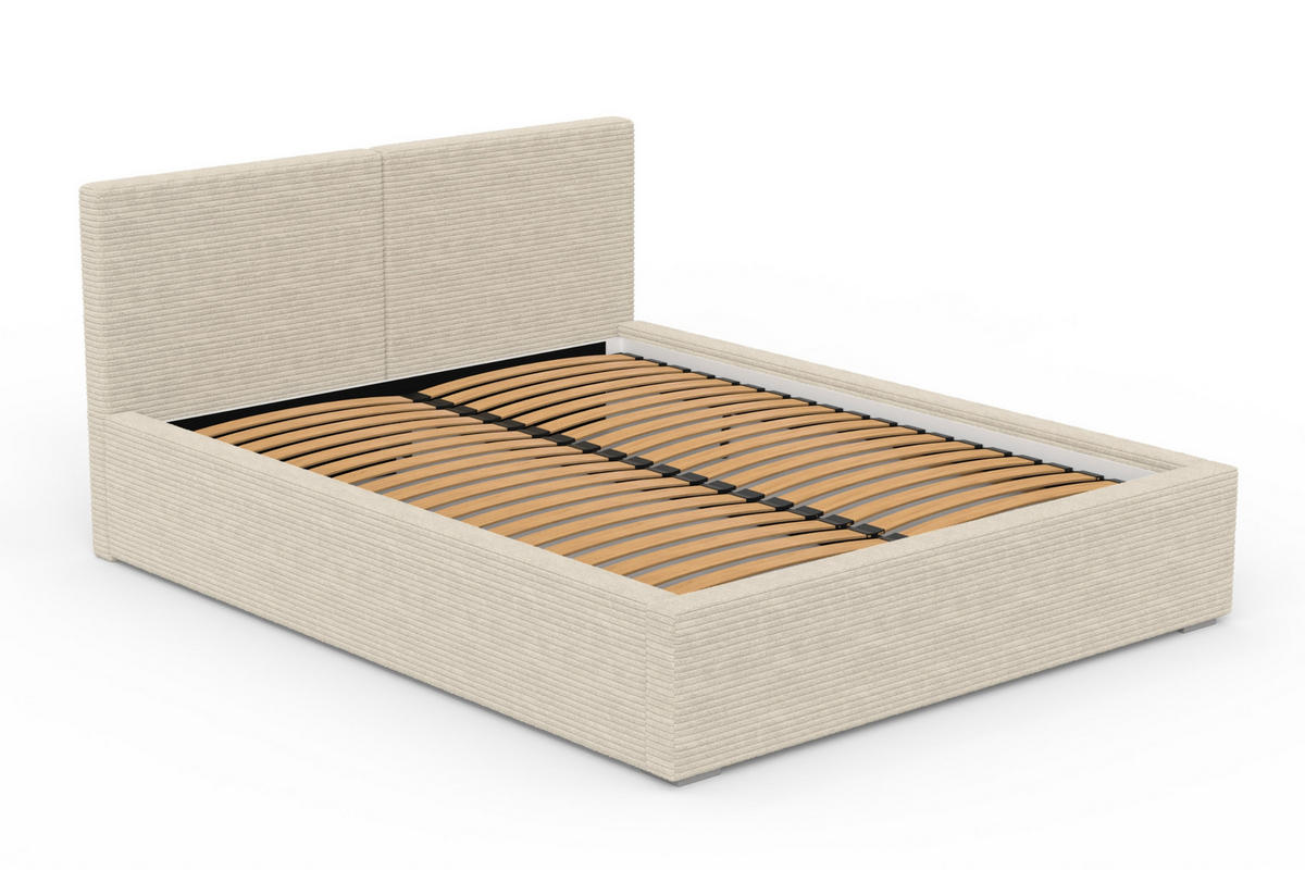 POLSTERBETT VENA 200/200 in Cord Anthrazit - Anthrazit, Holzwerkstoff/Textil (200/200cm) - Deine Möbel 24