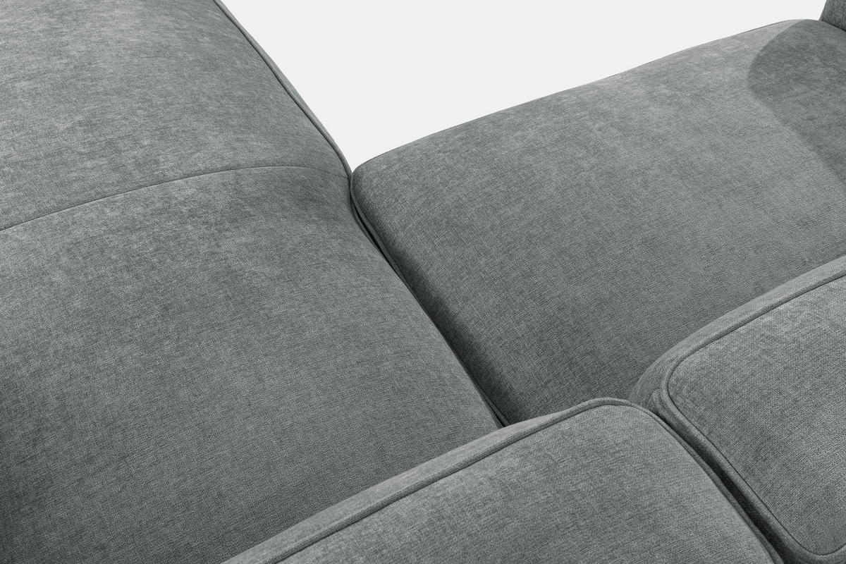 ECKSOFA RECHTS FUBBO, Grau - Grau, Holz/Holzwerkstoff (225/176cm) - KONSIMO®
