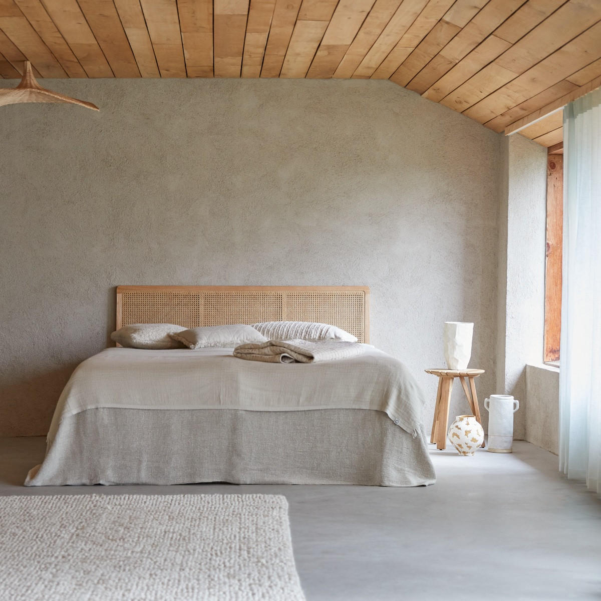 KOPFTEIL Adèle Natur aus Rattan - Naturfarben, Naturmaterialien (180/115/3cm) - Tikamoon