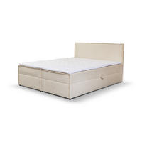 BOXBETT GLORIA mit Bettkästen H2/H3 Matratze 180 x 200 cm - Grau, Holzwerkstoff (180/200cm) - VENASI MÖBEL