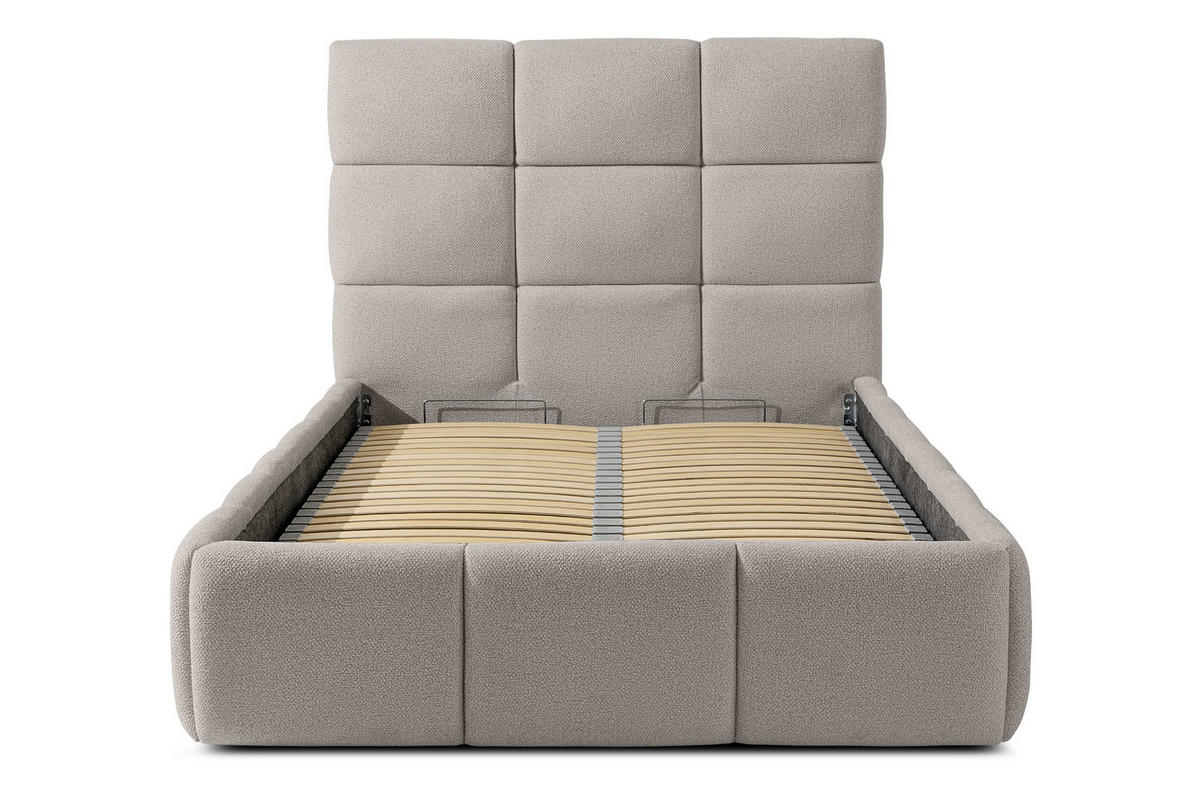 POLSTERBETT ALTOS Einzelbett, Bouclé, hellgrau - Hellgrau, Holz/Holzwerkstoff (120/200cm) - KONSIMO®