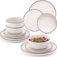 TAFELSERVICE BOMBAY IVORY - 36 teilig aus Steingut 12 Personen - Creme, Stein (50/30/80cm) - Sänger