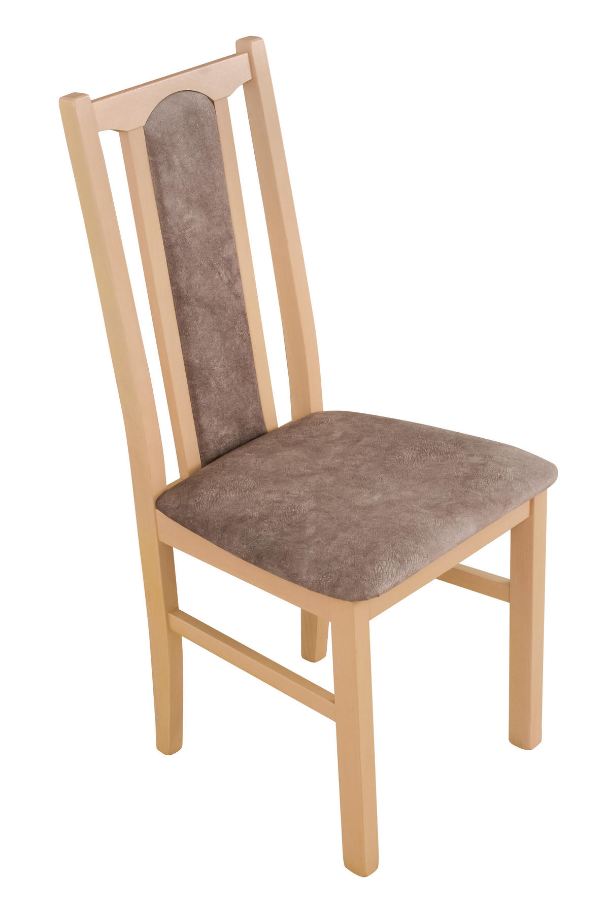 STUHL KOLGA (6er Set) - Braun/Sonoma Eiche, Holz (43/94/40cm) - Leaf Design