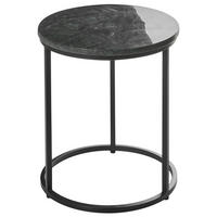 BEISTELLTISCH Marmor Dunkelgrün Tyrell - Schwarz/Grün, Keramik (40/40/45cm) - Beliani