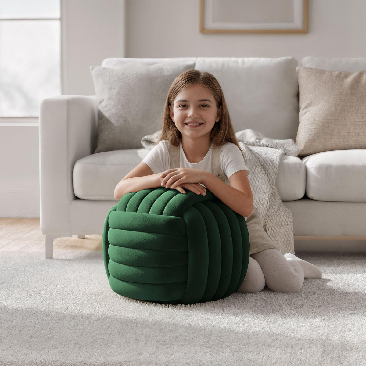 SITZHOCKER NILO, Grün, T53xB50xH43 - Grün, Holz (50/43/53cm) - Milordbikes