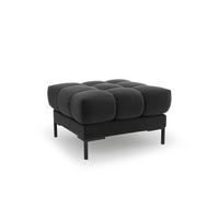 POUF Mamaia aus Samt dunkelgrau - Dunkelgrau, Textil (60/41/60cm) - Micadoni