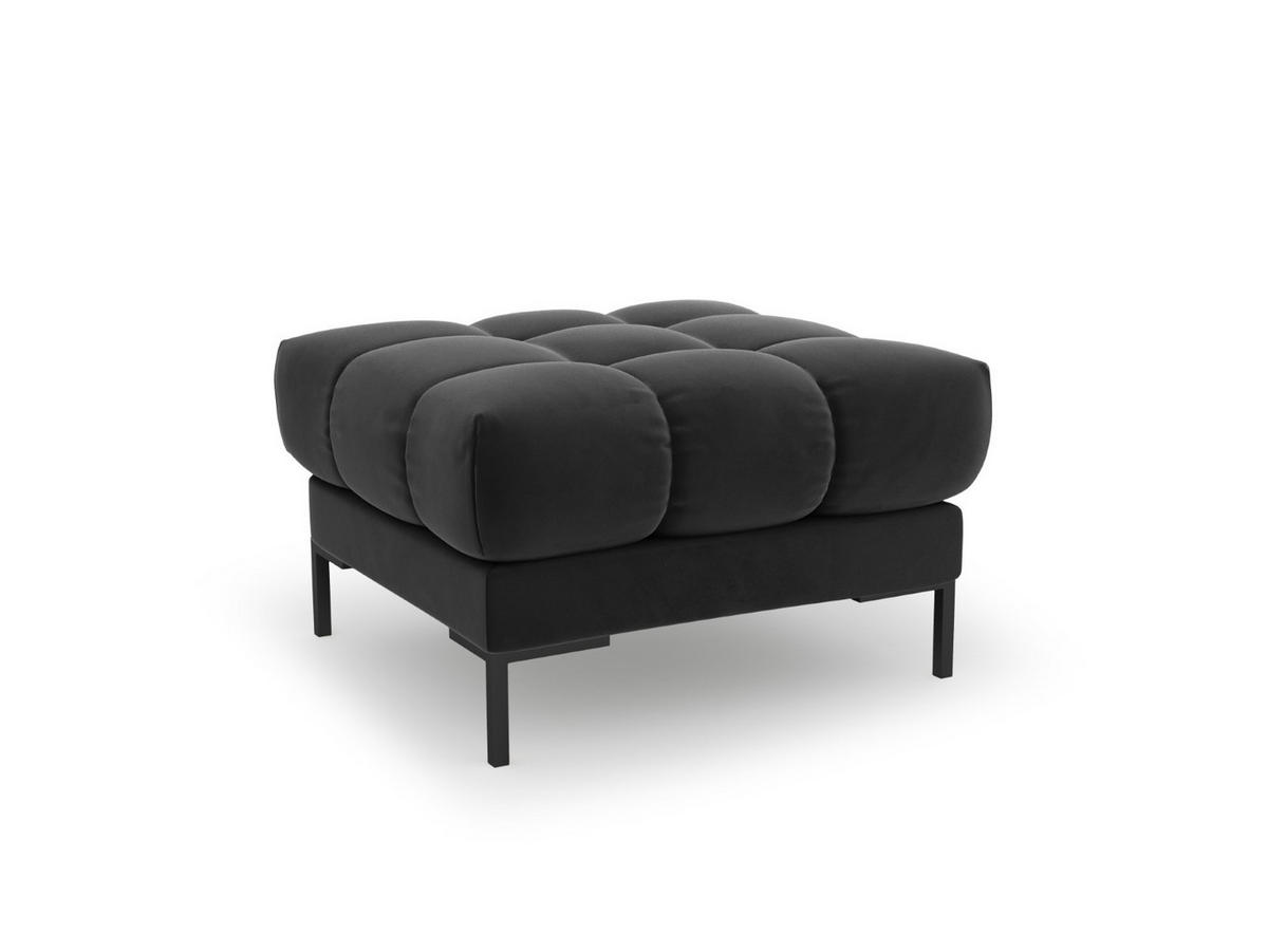 POUF Mamaia aus Samt dunkelgrau - Dunkelgrau, Textil (60/41/60cm) - Micadoni