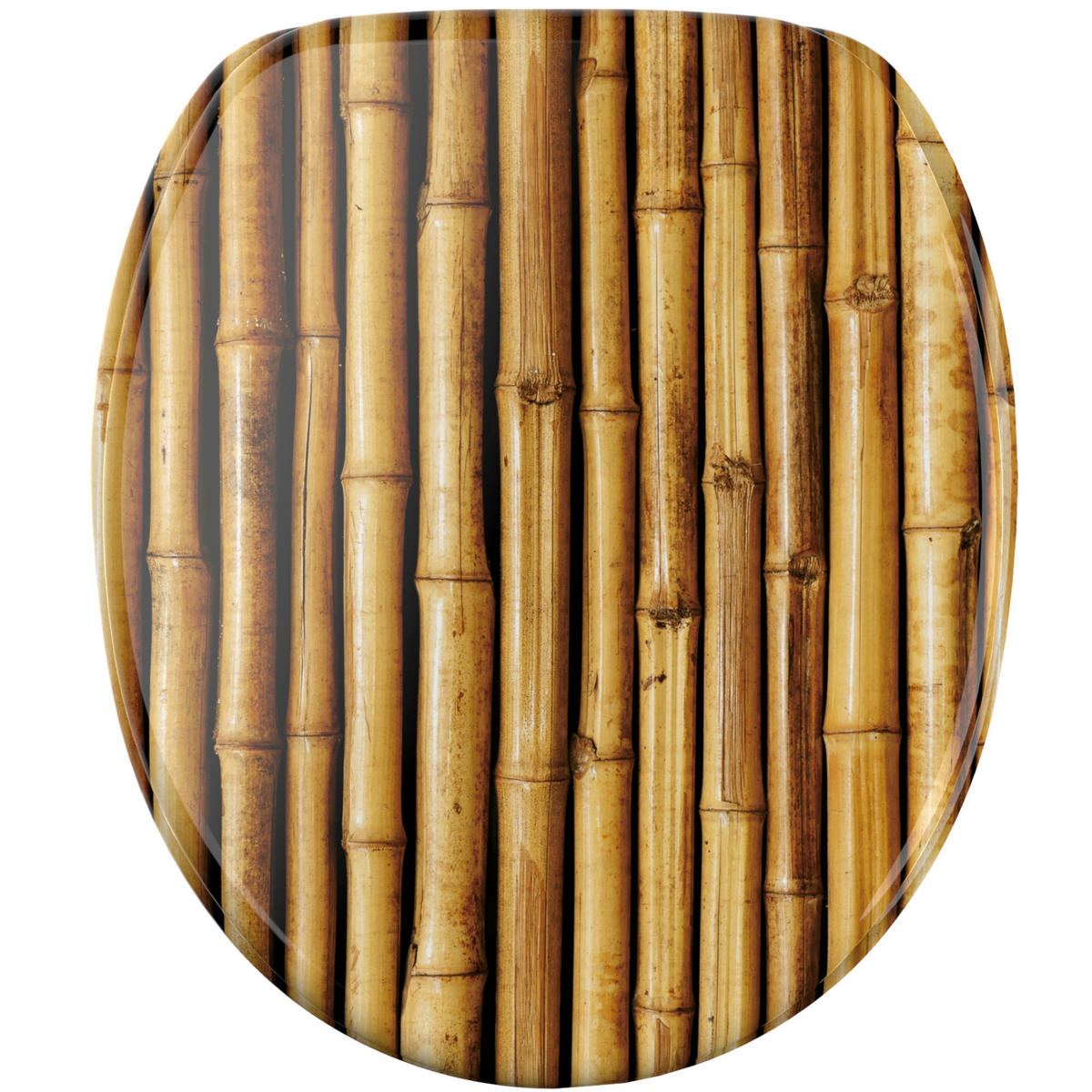 WC Sitz mit Absenkautomatik Bambusa - Braun, Holzwerkstoff (38/6/47cm) - Sanilo