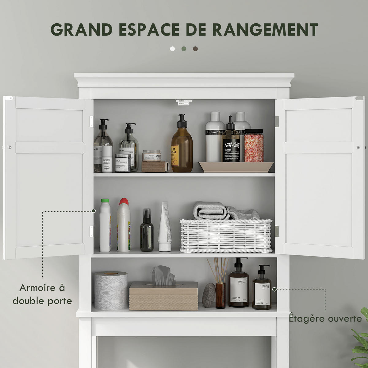 HÄNGESCHRANK Weiß 1 Stück - Weiß, Kunststoff (70/175/20cm) - GiPP