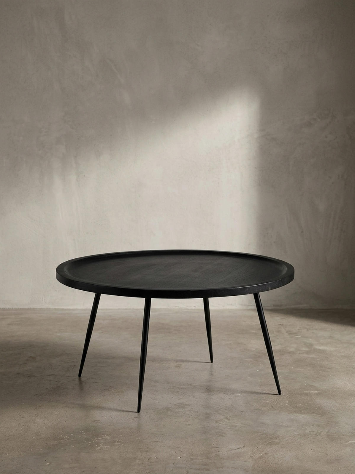 COUCHTISCH in Schwarz aus Metall und massivem Mangoholz mit natürlicher Maserung, 75x75x38 cm - Schwarz, Holz/Metall (75/75/38cm) - KADIMA DESIGN