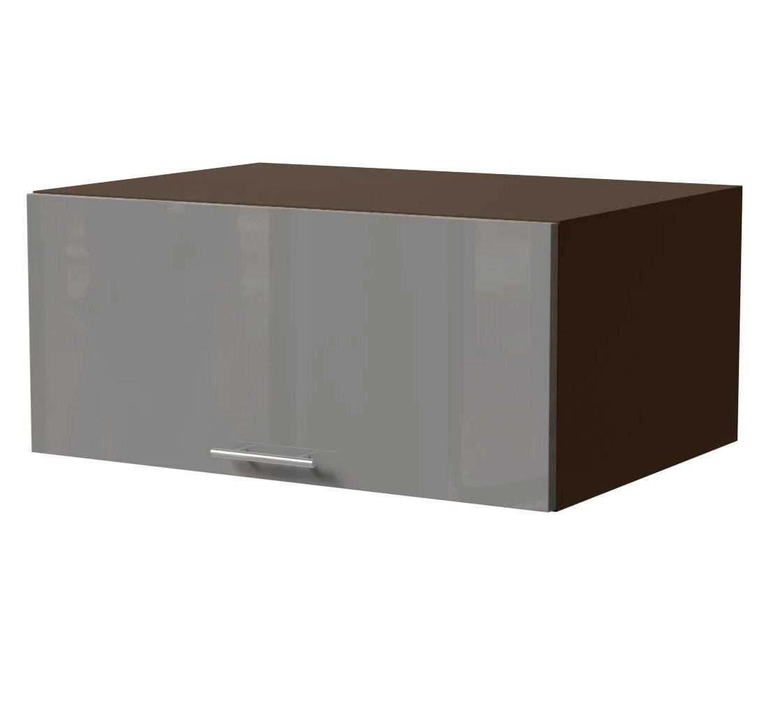 Feldmann-Wohnen Aufsatzschrank Grau, Dunkelgrau 80x36x59 cm