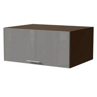 AUFSATZSCHRANK Essen W6B/80 Grau Hochglanz / Lava Matt 80 / 59 / 36cm - Dunkelgrau/Grau, Holz/Holzwerkstoff (80/36/59cm) - Feldmann-Wohnen