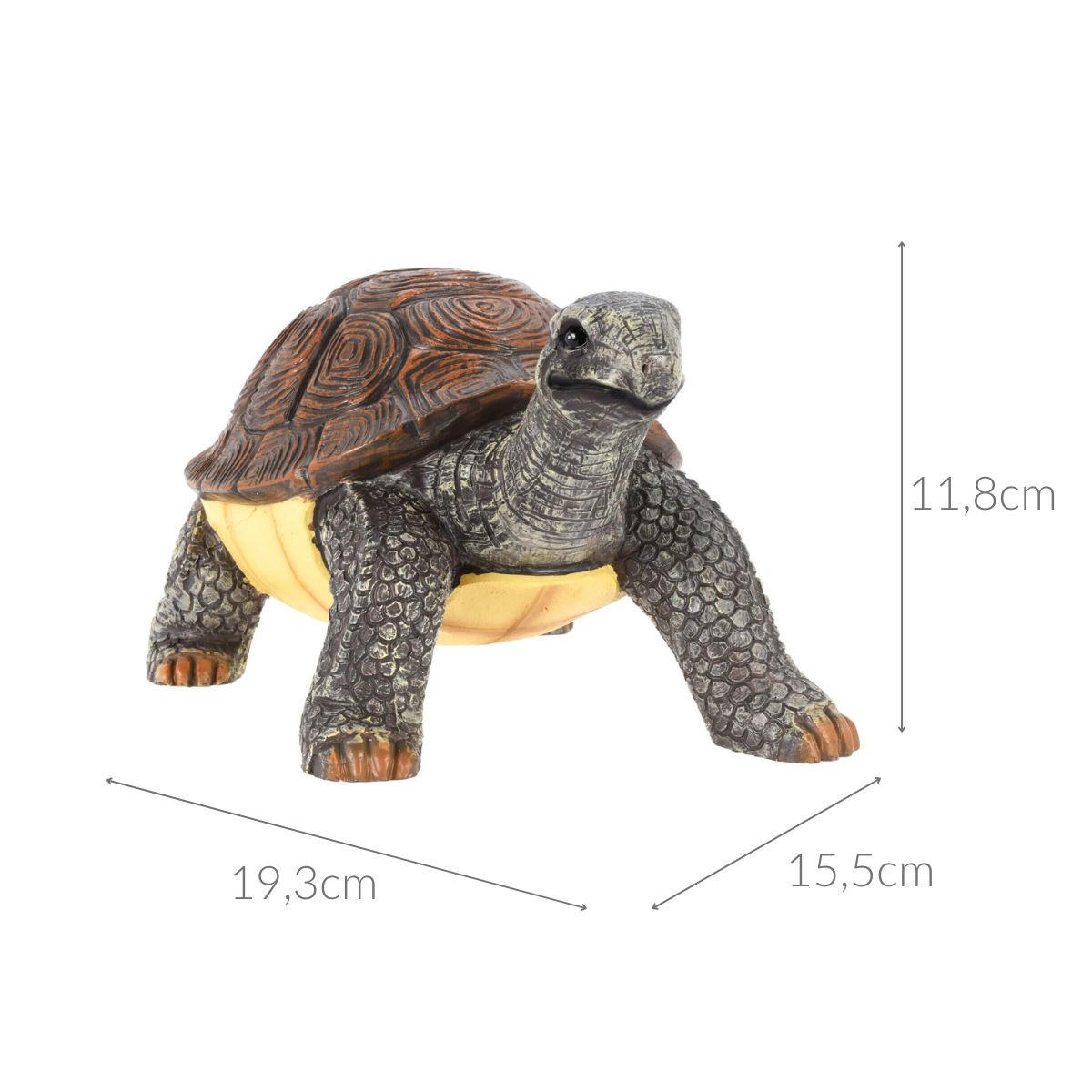 GARTENFIGUR Dekorative Schildkröte - Multicolor, Kunststoff (15.5/11.8/19.3cm)