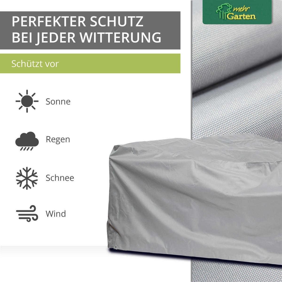 SCHUTZHÜLLE für Loungegruppe rechteckig / quadratisch SHP-60018 - Grau, Kunststoff (230/80/165cm) - mehr Garten