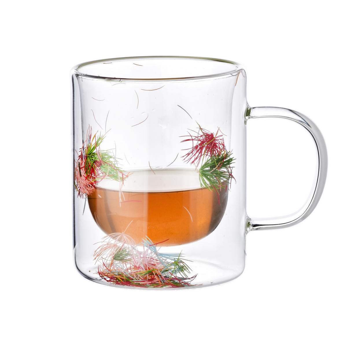 BECHER Peter Flowers 400ml 8,5/12,5/11cm Borosilikatglas - Transparent, Glas (0.4L) - Mondex