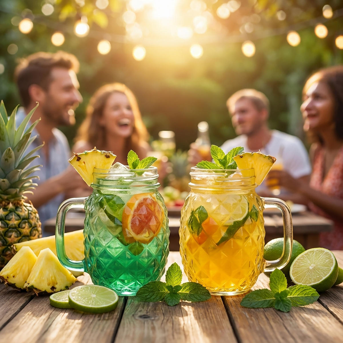 4XTRINKGLÄSER - Multicolor, Glas/Kunststoff - Relaxdays