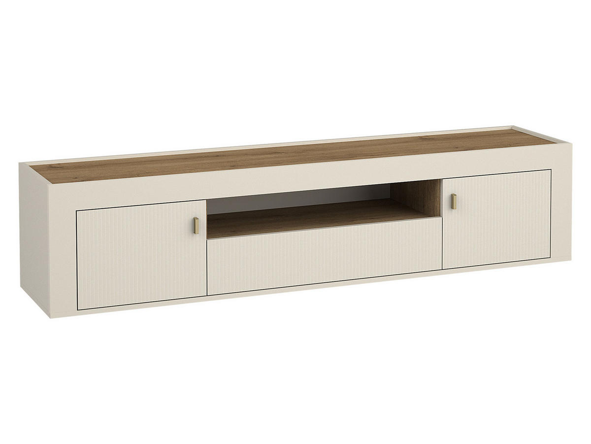 TV-LOWBOARD Mossa 2D1S MO08 - Kaschmir/Goldfarben, Holzwerkstoff/Kunststoff (177/40/40cm) - MIRJAN24