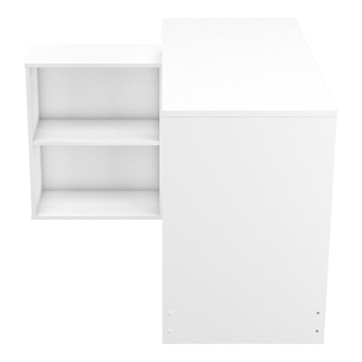 ECKSCHREIBTISCH mit umkehrbarer Ausrichtung, 4 Fächer, L111,9 cm - Corner - Weiß, Holzwerkstoff (111.9/100.7/76.7cm) - Calicosy