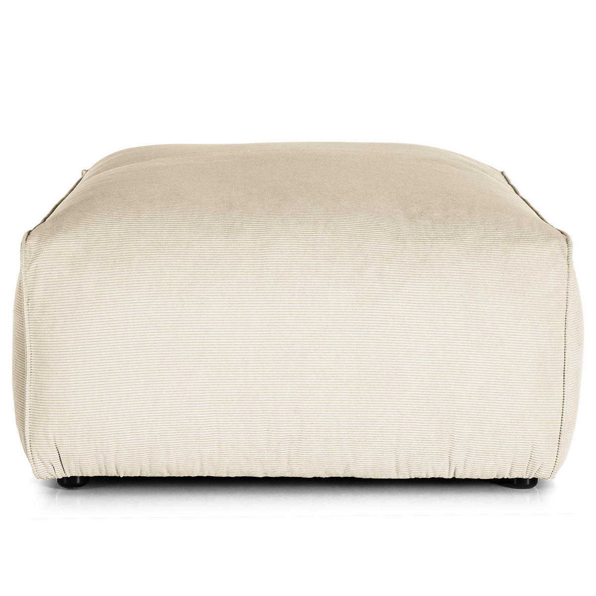 POLSTERHOCKER - Beige/Schwarz, Kunststoff/Textil (81/38/100cm) - home24