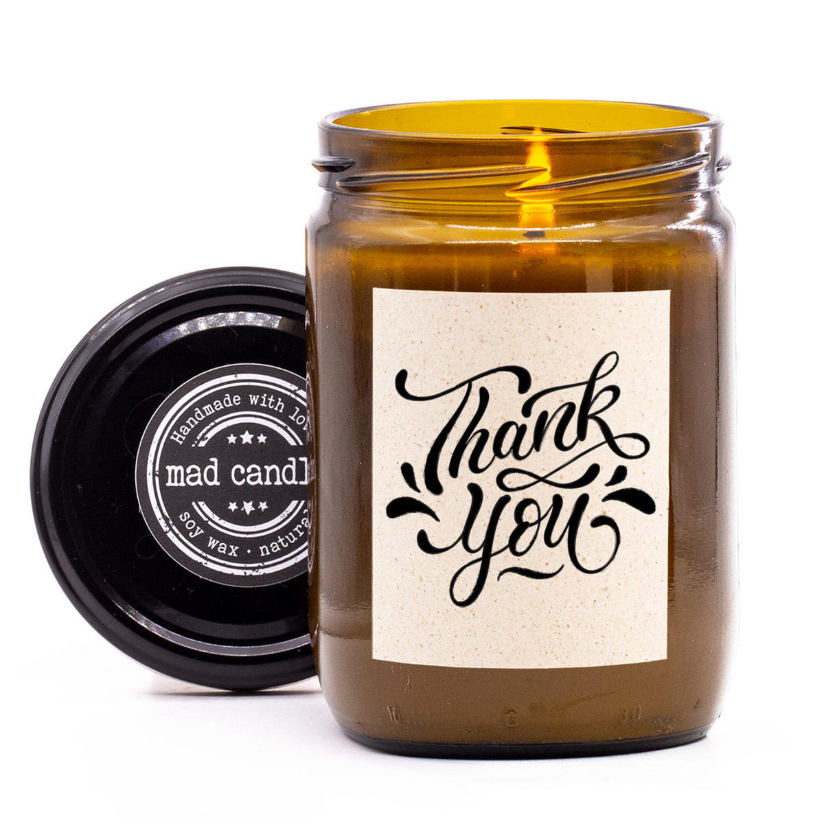 DUFTKERZE MadCandle - Multicolor, Glas/Naturmaterialen (12cm)