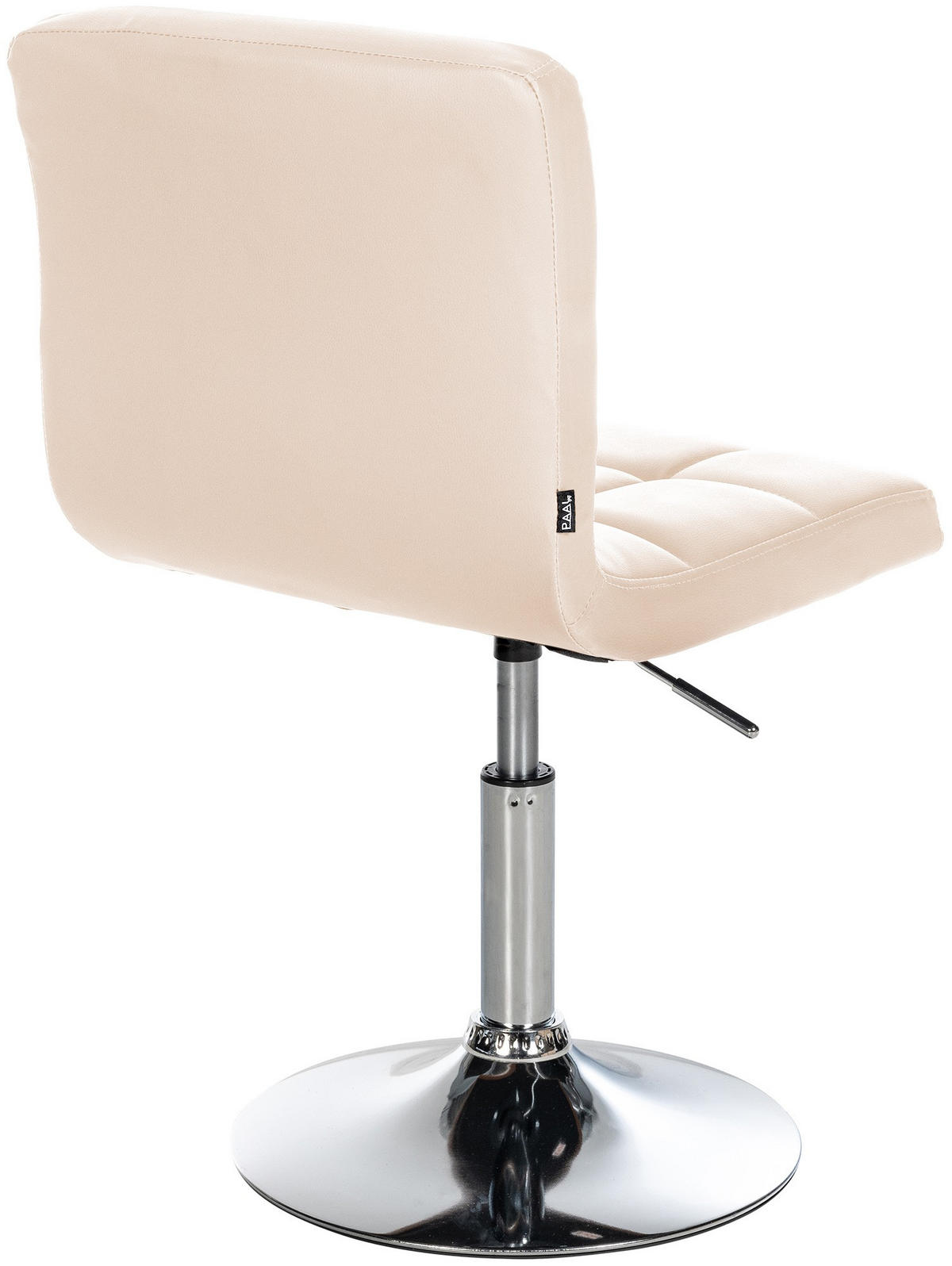 DREHSTUHL Lederlook creme - Chromfarben/Creme, Textil/Metall (44/74/49cm) - CLP