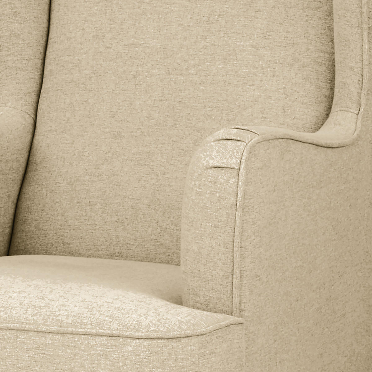 OHRENSESSEL - Beige, Birkenholz/Textil (73/107/96cm) - home24