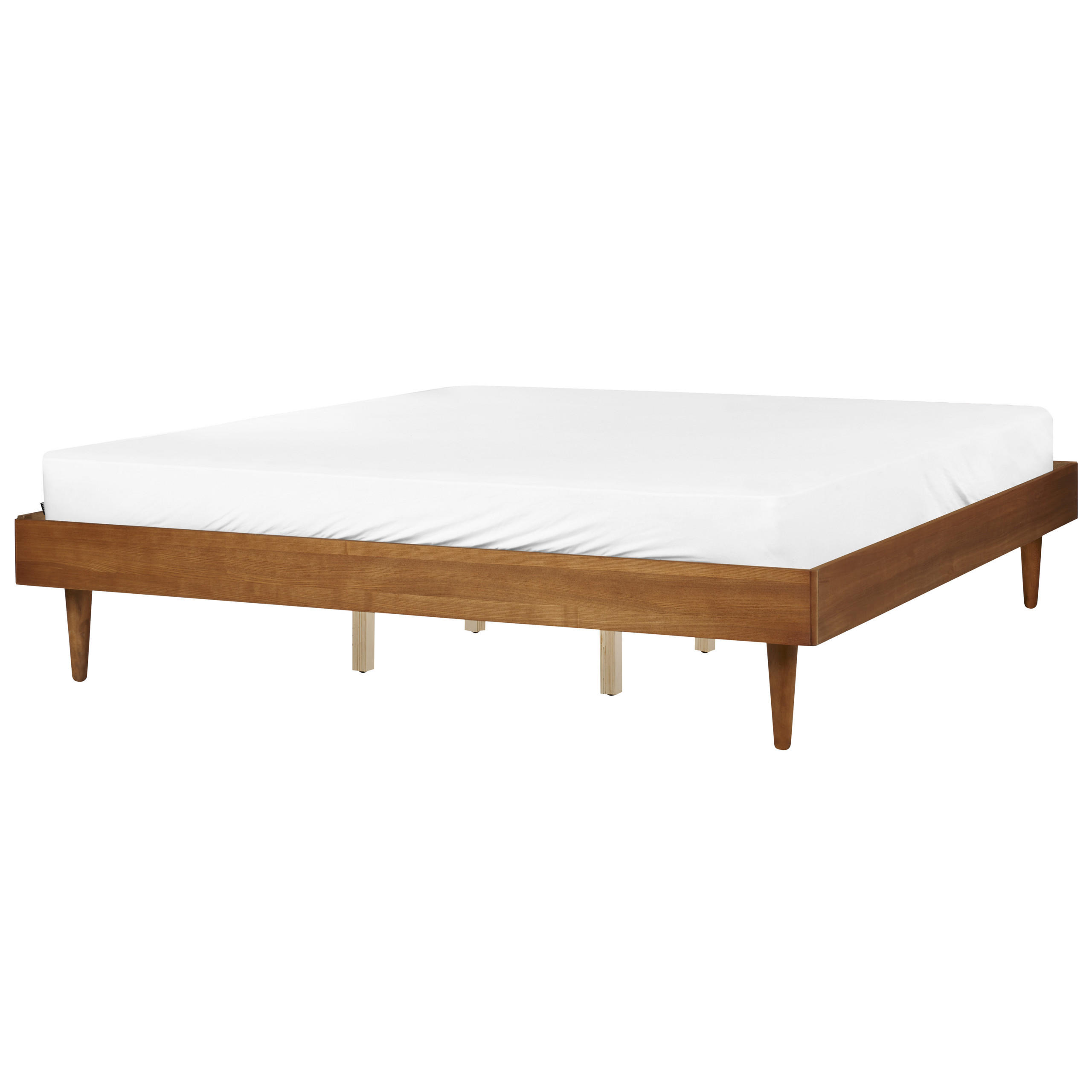 BETT mit Lattenrost 180/200 cm Braun Toucy - Braun, Holzwerkstoff (180/200cm) - Beliani