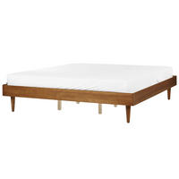 BETT mit Lattenrost 180/200 cm Braun Toucy - Braun, Holzwerkstoff (180/200cm) - Beliani