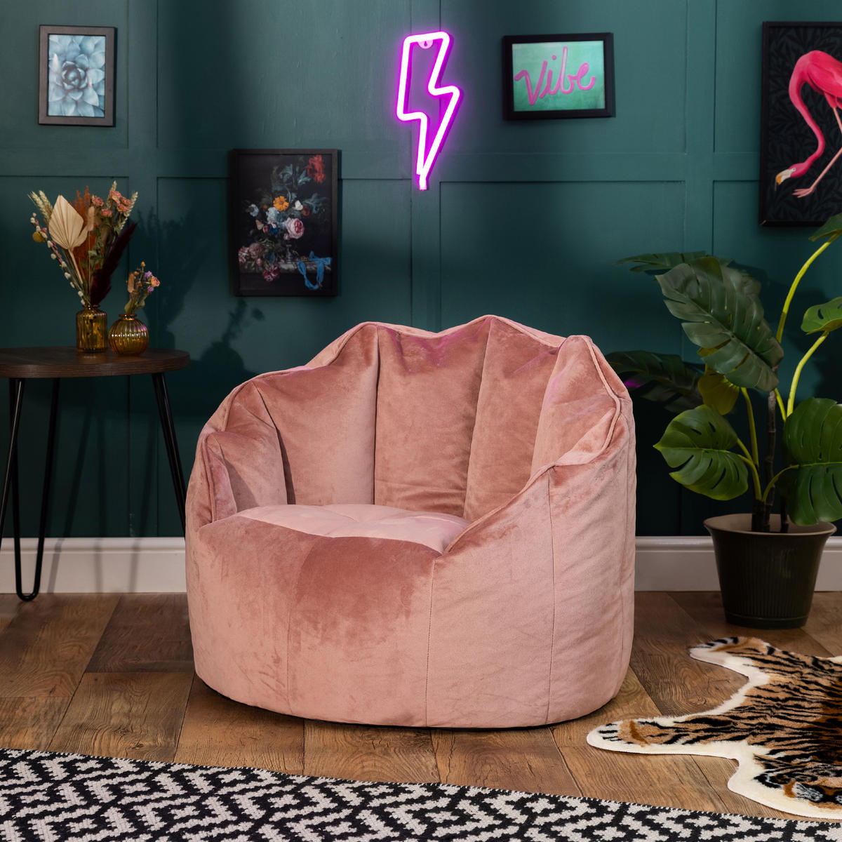 SITZSACK-SESSEL Sirena - Pink, Textil (77/64/74cm) - icon