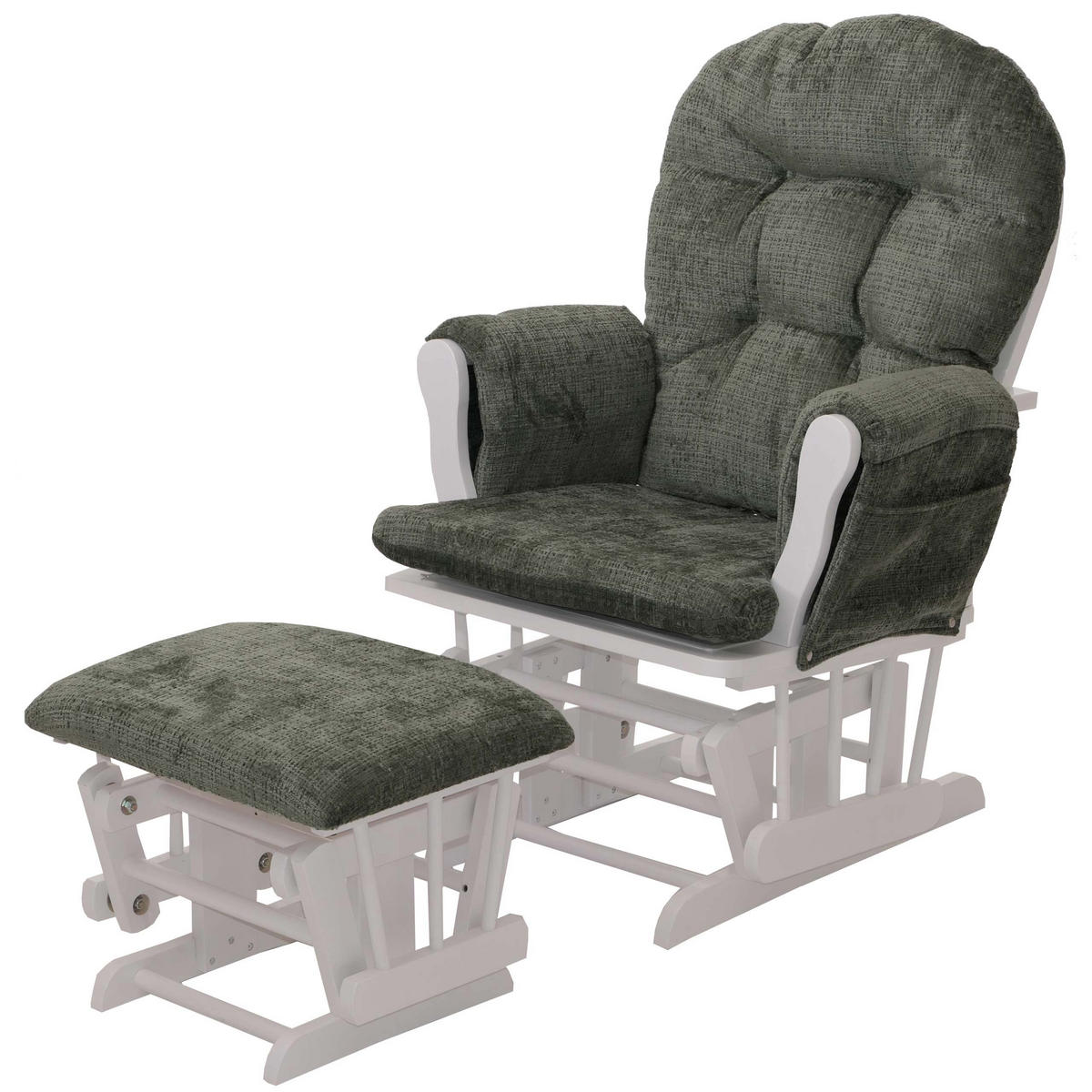 RELAXSESSEL Grün, Weiß - Weiß/Grün, Textil (75/100/71cm) - MCW