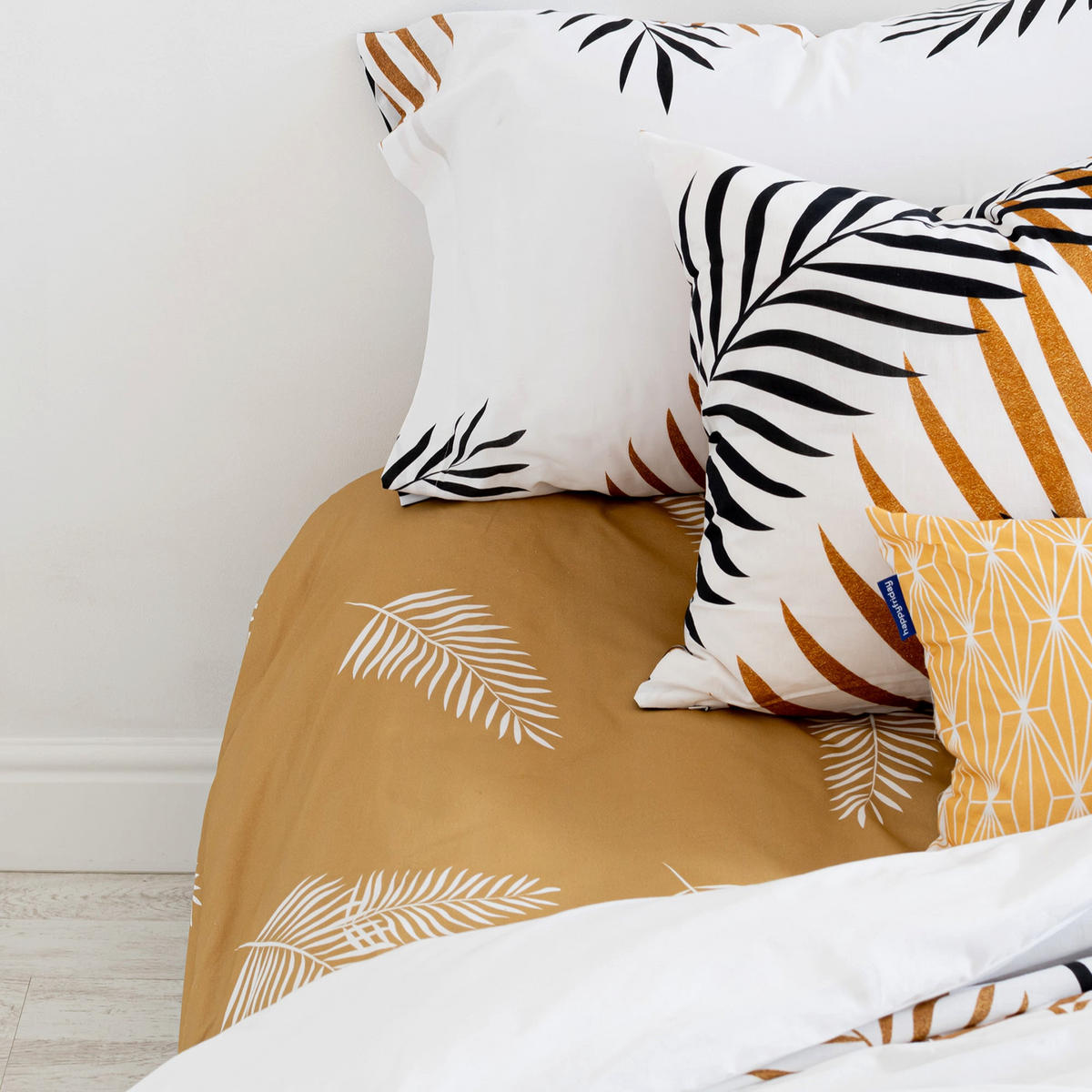 SPANNBETTLAKEN Foliage 90x200x32 cm (Bett 90) - Multicolor, Textil (90/200cm) - Happy Friday