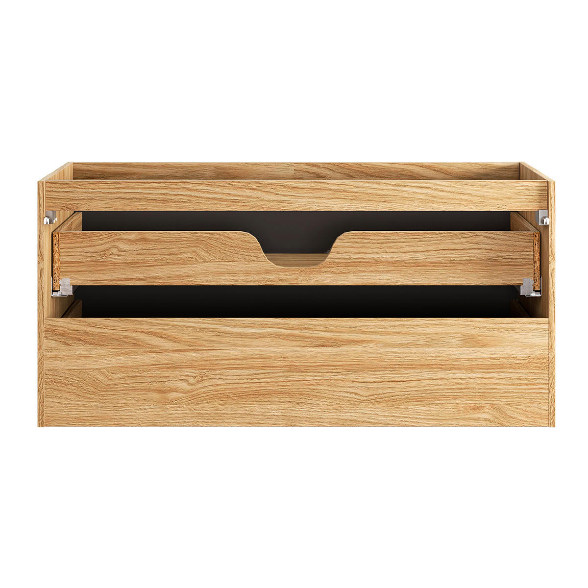 WASCHTISCHUNTERSCHRANK 120cm Elora Schwarz und Holz - Schwarz, Holzwerkstoff (120/57/46cm) - Petits-meubles