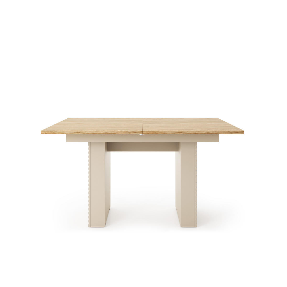 ESSTISCH Terra, Ausziehbarer Tisch 140-185/75 cm, Kaschmir/geölte Eiche - Kaschmir, Holzwerkstoff (75/140/90cm) - Beautysofa