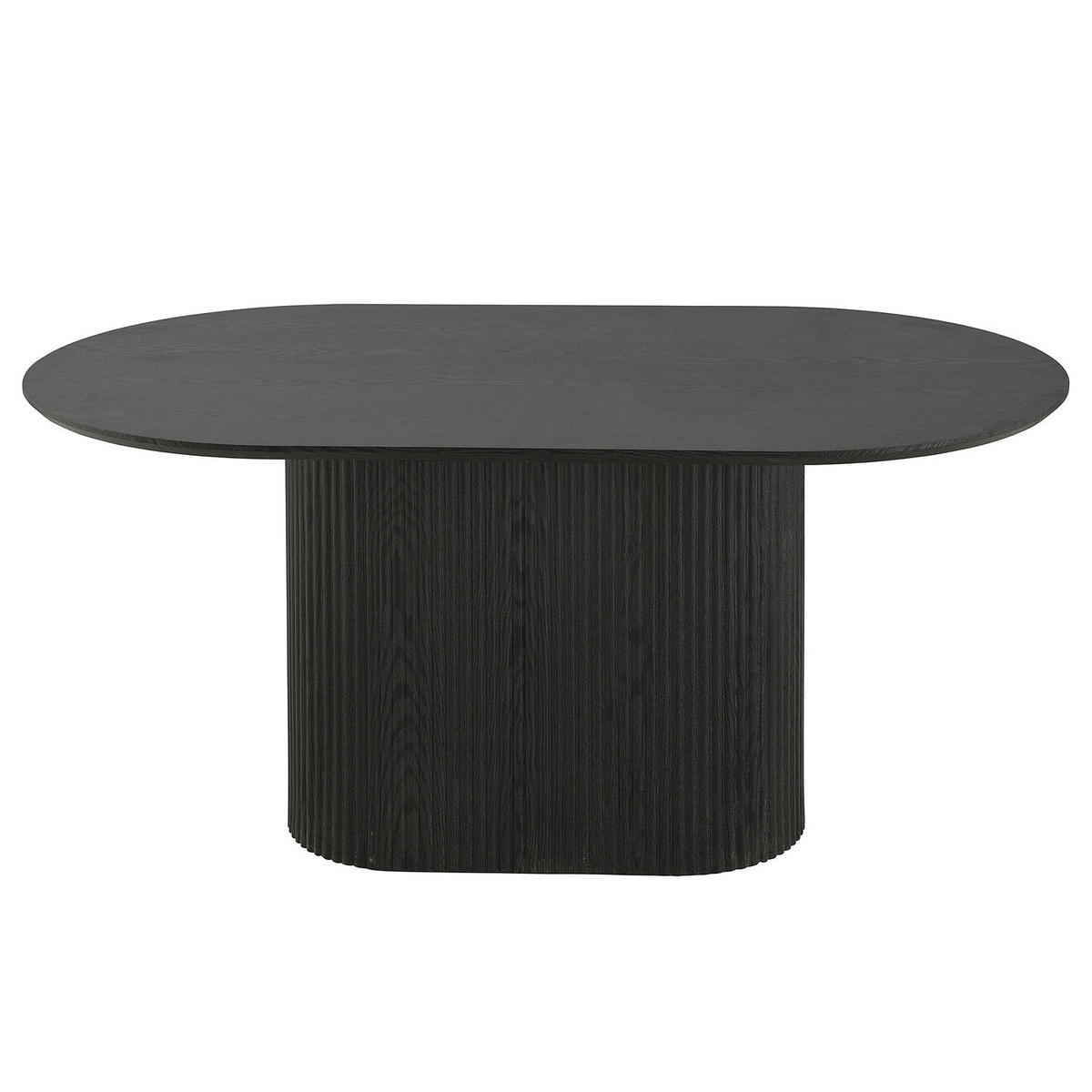 ESSTISCH - oval - Eichefarben/Schwarz, Holzwerkstoff (90/160/75cm) - home24