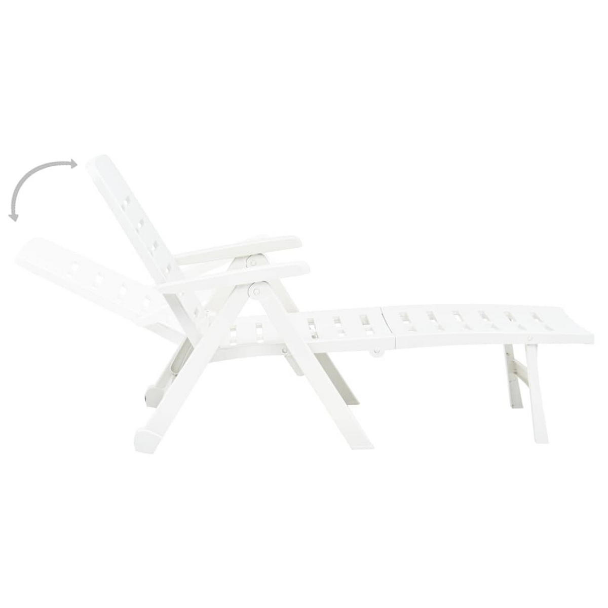 KLAPPLIEGE Kunststoff Weiß - Weiß, Kunststoff (72/96/86cm) - furnicato
