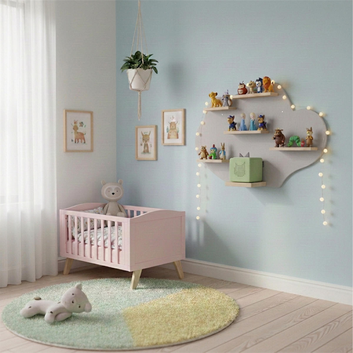 WANDREGAL Grau Wolkenform Magnetstreifen MDF 40 cm - Grau, Holz/Holzwerkstoff (61/40/17cm) - Relaxdays