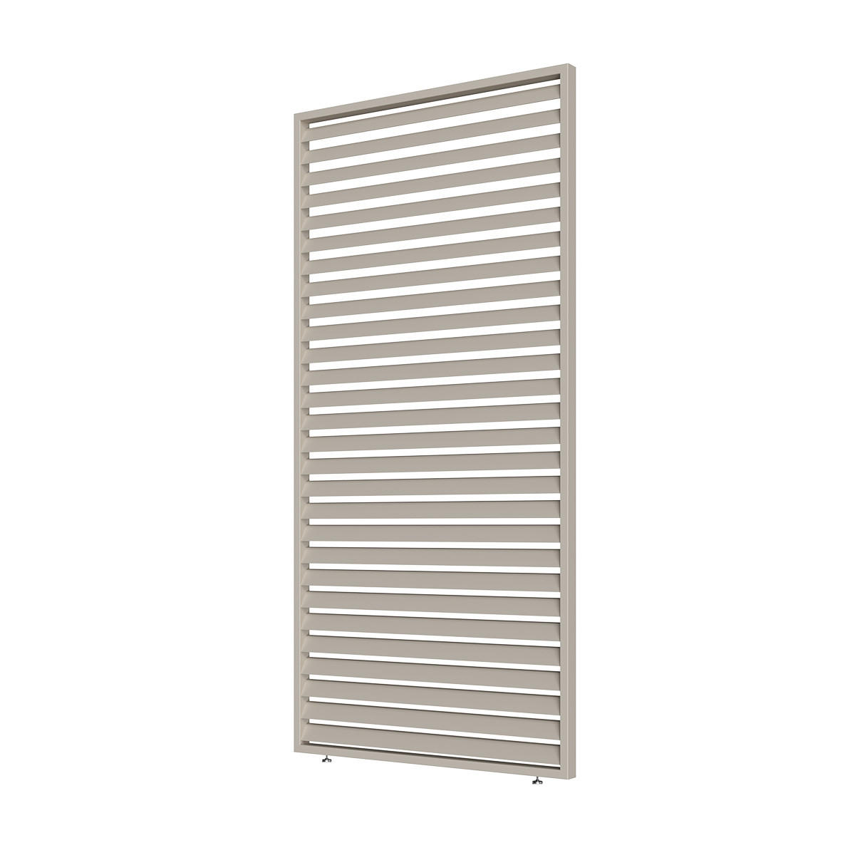 SEITENWAND 113cm Lamellenwand für Pergola Ivory Sand - Beige, Metall (113/235/6cm) - WEIDE