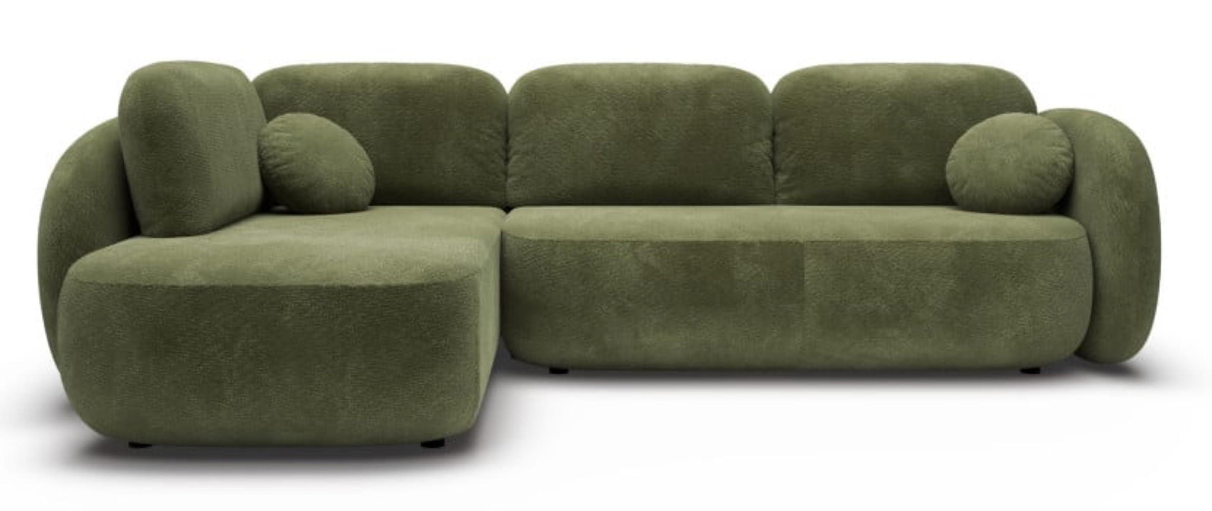ECKSOFA Grün OLIVIO II Ausziehbar Links - Grün, Textil (289/190cm) - Sepro Meble