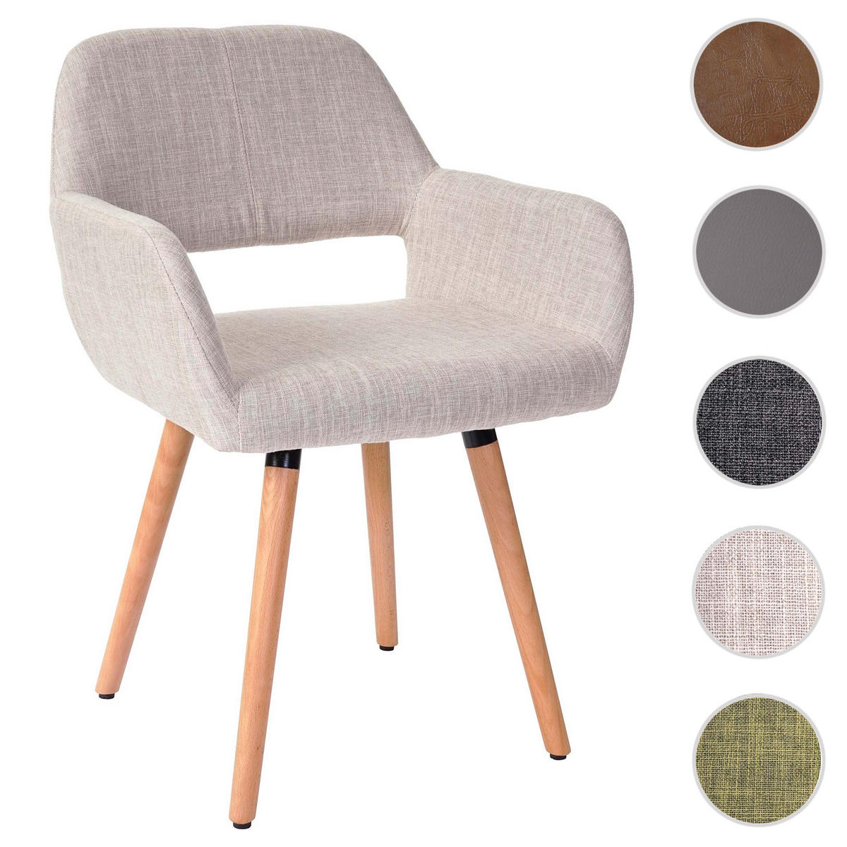 ESSZIMMERSTUHL Beige, Grau - Beige/Grau, Holz (56/78/57cm) - Jamb