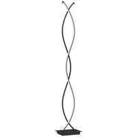 STEHLAMPE Aluminium Schwarz - Schwarz, Metall (25/20/144cm) - HOMCOM