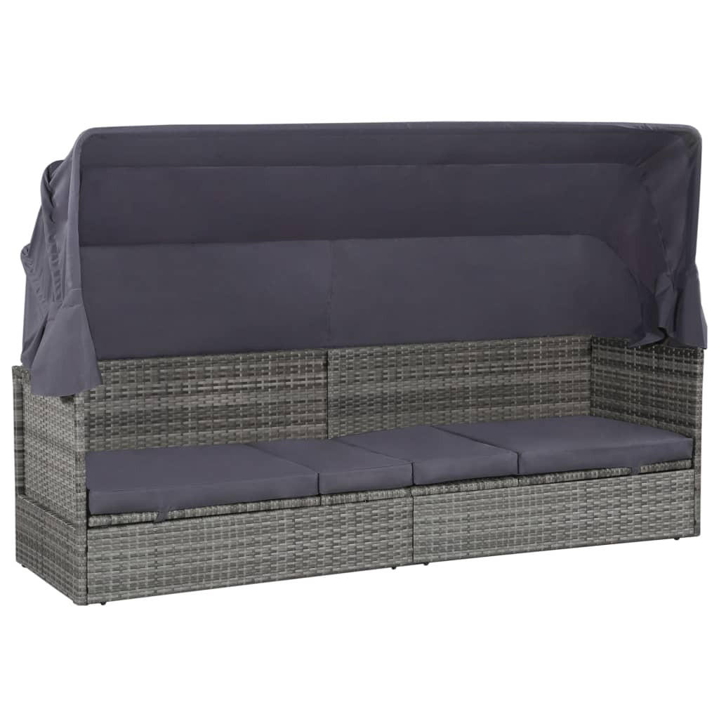 vidaXL Sonnenliege Grau 62x124x205 cm