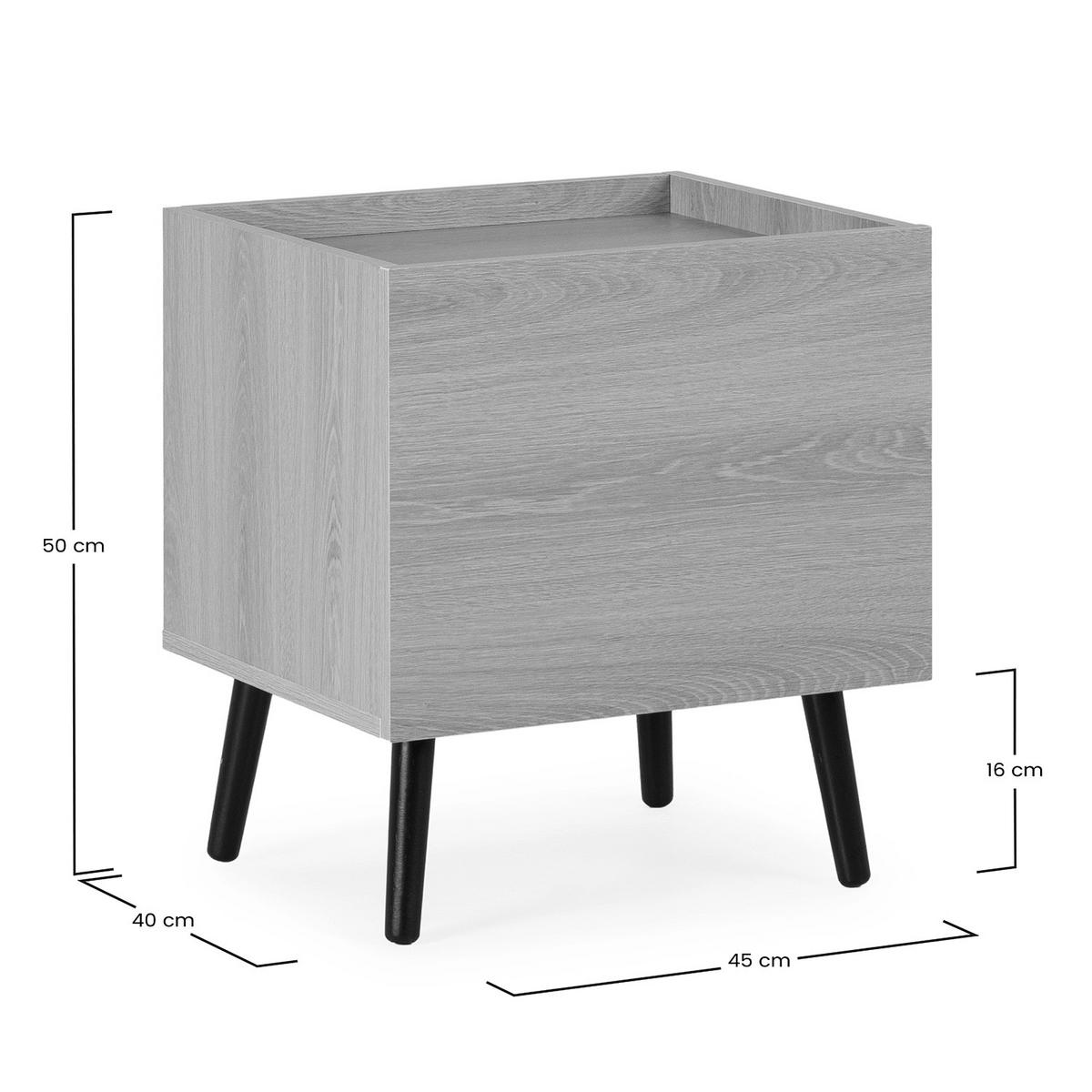 NACHTTISCH Siren 1 schublade Eichenfarbe - Honigeiche, Holzwerkstoff (45/50/40cm) - VS Venta-stock