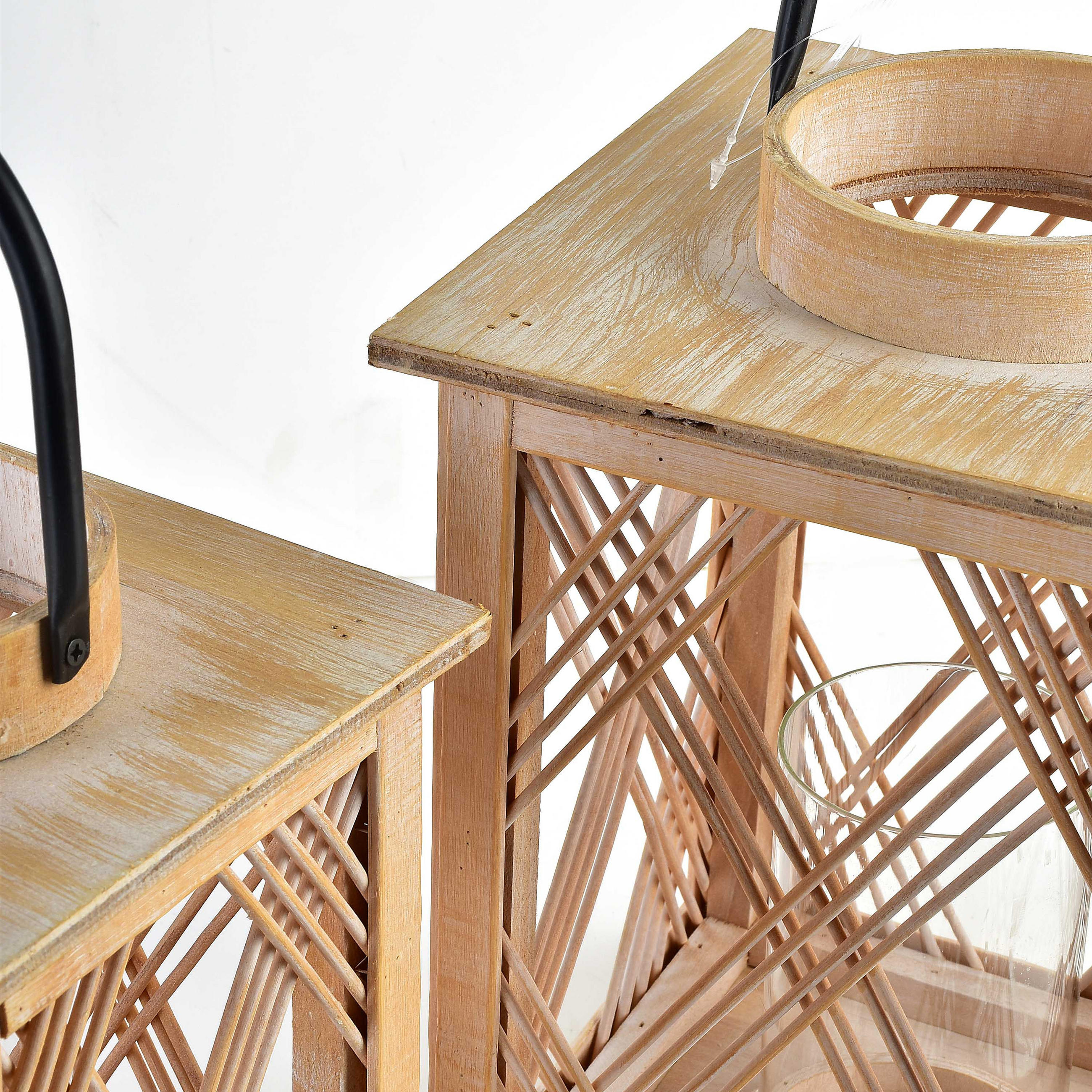 Thumbnail - Mondex Laterne, Natur, Holz, 19x32x19 cm, Dekoration, Windlichter & Laternen, Windlichter