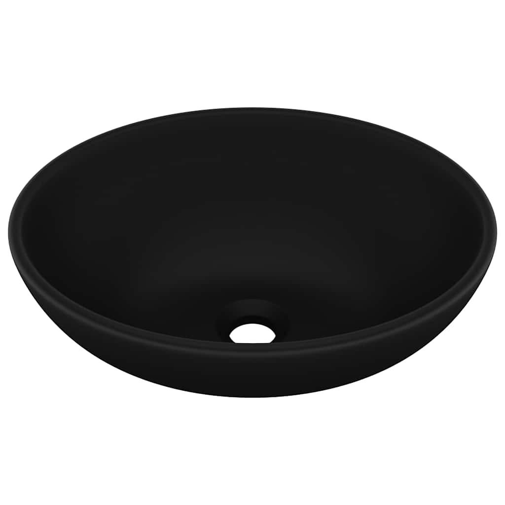WASCHBECKEN Lange 40/33/13.5 cm - Schwarz, Keramik (40/13.5/33cm) - Nettlife