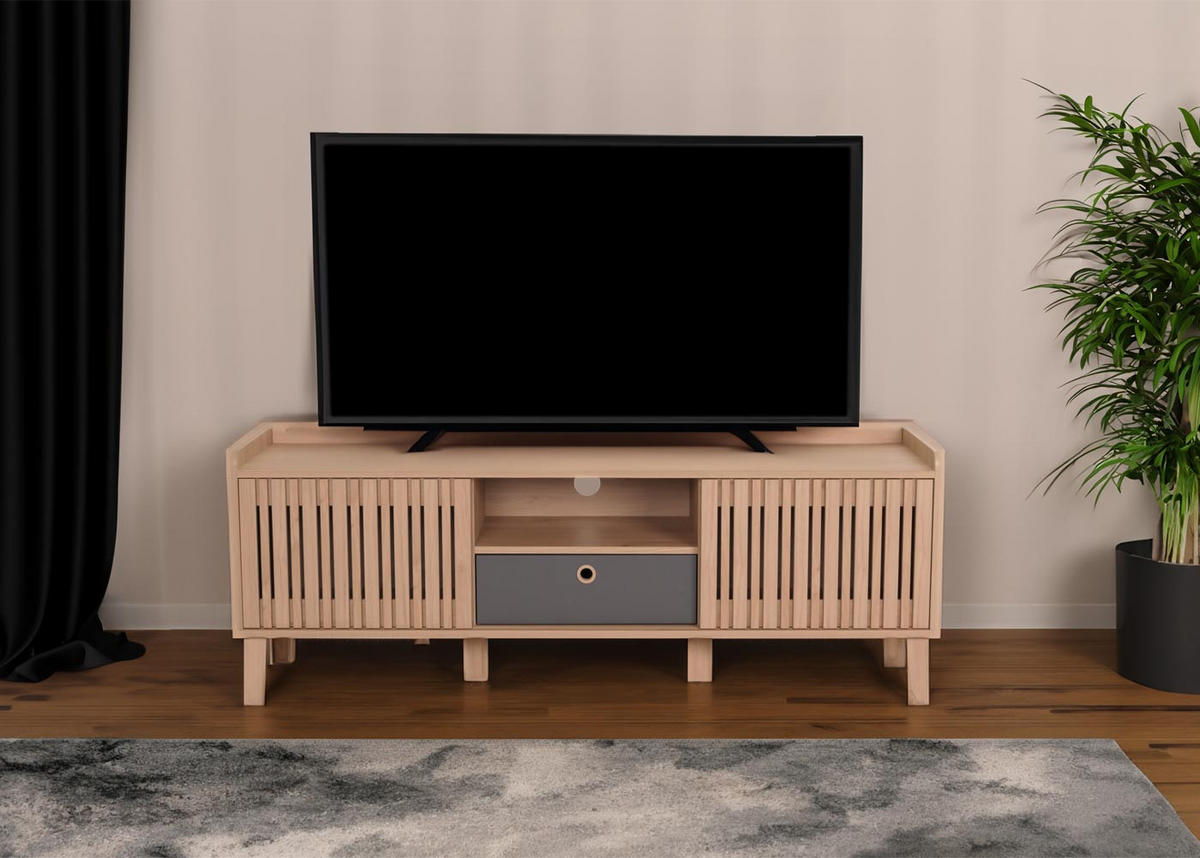 TV-RACK Beige - Beige, Holz (150/56/40cm) - MCW
