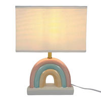 LAMPĂ DE MASĂ Alb ceramică curcubeu E27 60 W 37x28x15 cm - alb, ceramică/material textil (15/28/37cm) - Relaxdays